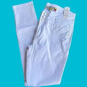EPHI JEANS. Women's White High Waist Skinny Pants Size 11 Butt-Lifting Waist 32